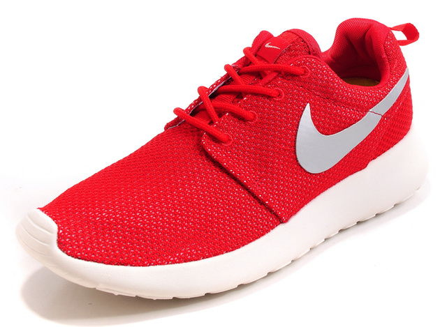 nike Roshe running chaussures hommes blanc rouge (1)